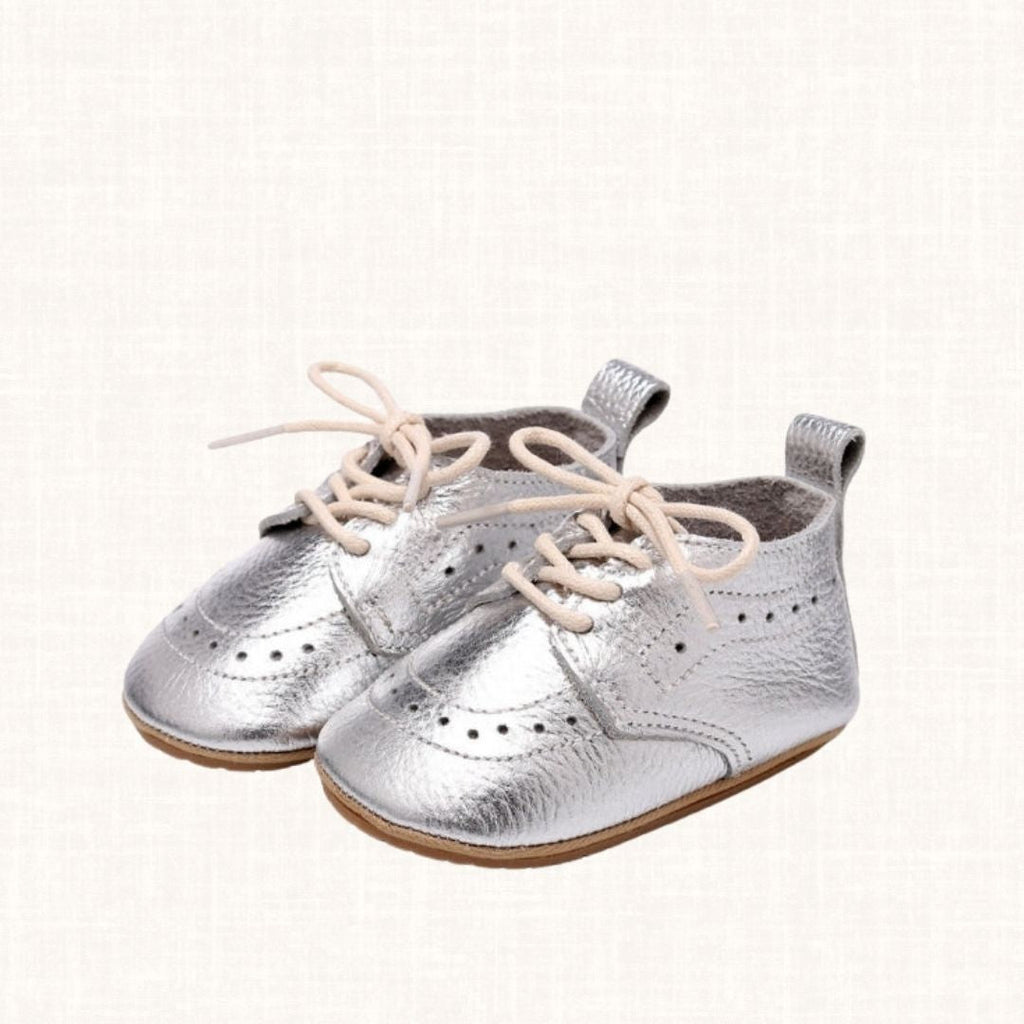 Silver Bloom Soft Shoes
