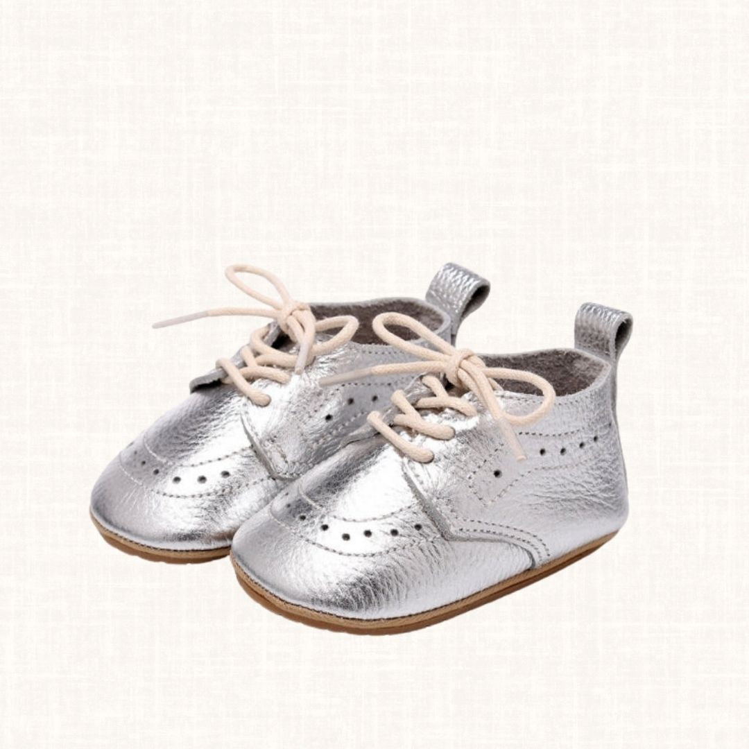 Silver Bloom Soft Shoes