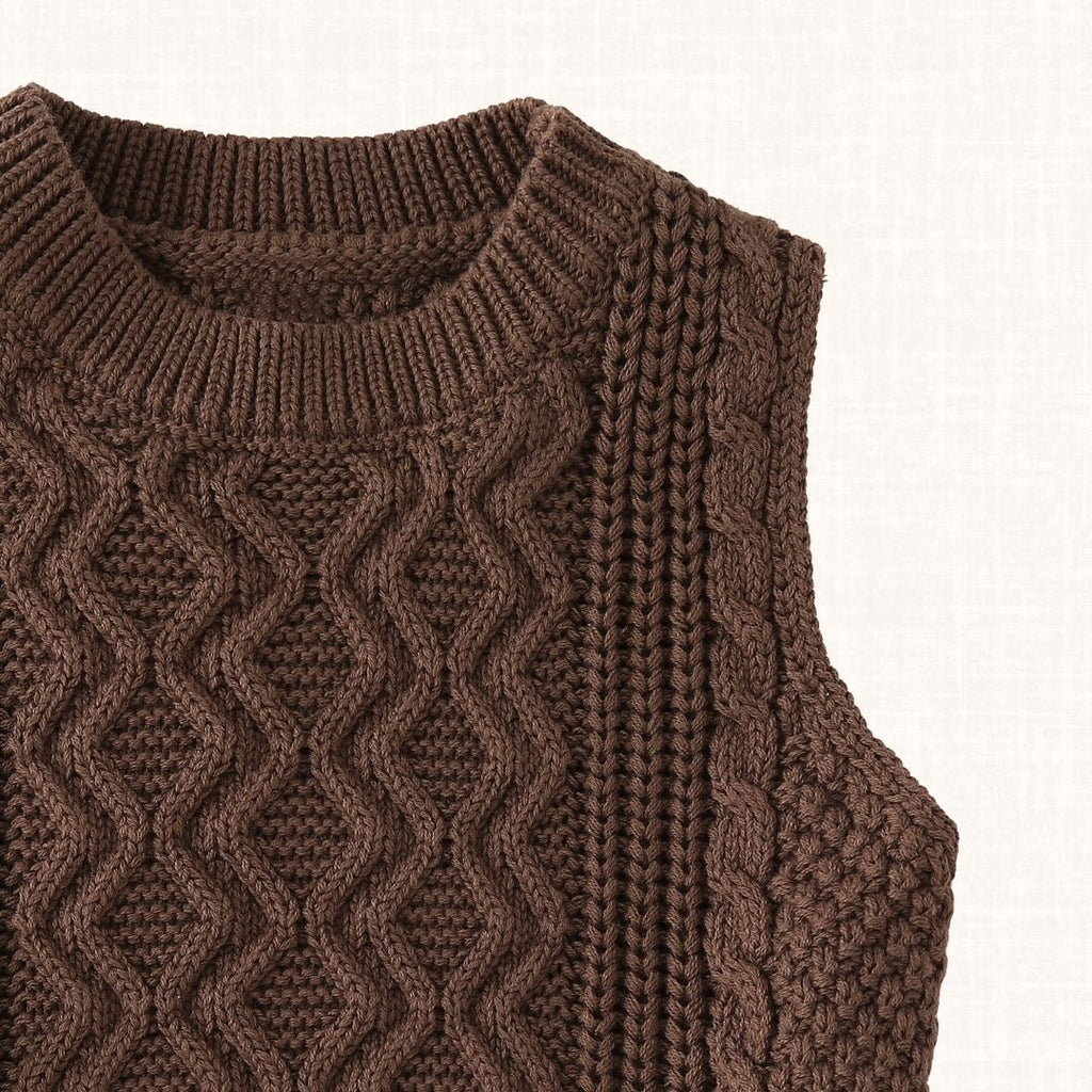 Arthur Knit Vest Brown